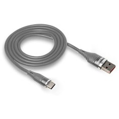Кабель WALKER C735 USB -USB type-C, серый, 1 м