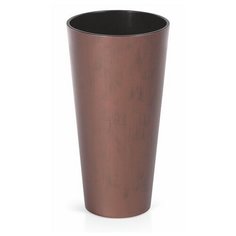 Кашпо для цветов Prosperplast Tubus Slim Corten 64+35л, кортен сталь