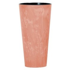 Кашпо для цветов Prosperplast Tubus Slim Beton Effect 64+35л, терракотовый