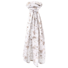 Многоразовая пеленка Daisy муслиновая 130x130, улитки/бежевый