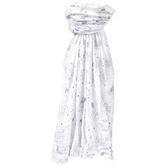 Многоразовая пеленка Daisy муслиновая 130x130, лисички/голубой