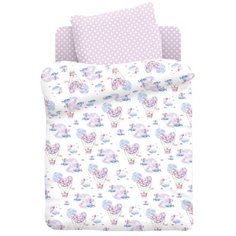 Juno Комплект в кроватку Китята (3 предмета) белый/розовый