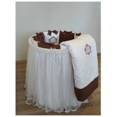 Incanto Комплект в кроватку Шантель (6 предметов) коричневый