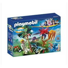 Игровой набор PLAYMOBIL Супер4: Затерянный остров с Алиен и Хищником 6687pm