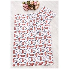 Постельное белье 1.5-спальное Amarobaby Time to Sleep, бязь, 1 наволочка 50 х 70 см, красный/спасатели