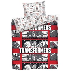 Постельное белье 1.5-спальное Mona Liza Kids Transformers Decepticons, бязь, 1 наволочка 50 х 70 см, красный/белый