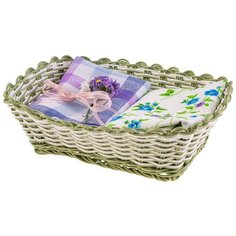 Набор из 2- х полотенец в корзине, SANTALINO нежность,30х50 см, лён 100%, белый850-841-20)