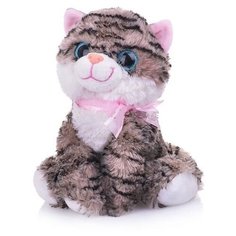 Мягкая плюшевая игрушка Кот Глазастик 20 см, серый Котик Good Toys