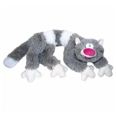 Мягкая плюшевая игрушка длинный Кот Багет с красивыми глазами 95 см, Серый котик Good Toys