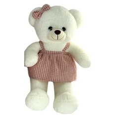 Мягкая игрушка плюшевый белый Мишка Медведь в розовом платье 50 см Good Toys