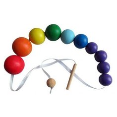 Бусы гусеница-шнуровка Деревянные игрушки