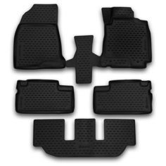 Коврики 3D в салон TOYOTA Wish, 2003-2009, передний привод, П.Р., 5 шт. (полиуретан) Element