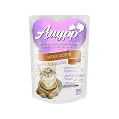 Амурр корм для кошек в желе Мясное ассорти 100гр