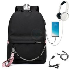 Рюкзак с цепью (черный) Noname