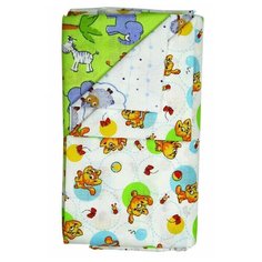 Многоразовая пеленка Forest kids ситец ГОСТ 130x95 3 шт, зелeный
