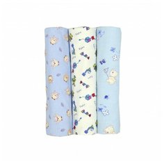 Многоразовая пеленка Forest kids фланель 90х90, для мальчика, 3 шт.