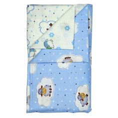 Многоразовая пеленка Forest kids ситец ГОСТ 130x95 3 шт, голубой