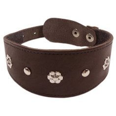 Ошейник ZOOEXPRESS однослойный, Камбала, длина до 20 см, коричневый