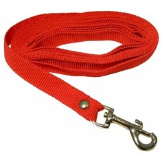 Поводок ZOOEXPRESS,узкий, толщина 15 мм, длина 2,5 м, красный
