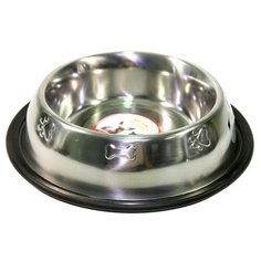 Миска Leonardo металлическая, на резинке, с рисунком, 0.4 л