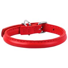 Ошейник COLLAR Glamour круглый для длинношерстных собак красный 8 мм х 25-33 см