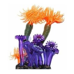 Коралл для аквариума Уют Колония малая, оранжевый с фиолетовым, 8 см, 60,7 гр
