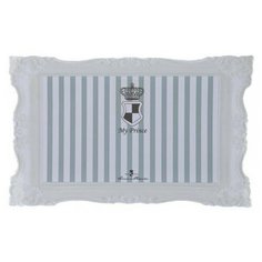 Trixie Коврик под миску "My Prince" 44х28 см, серая с полосками