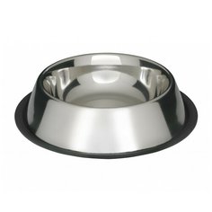 Миска Trixie металл,с резинкой 0,45л диаметр 14см