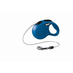 Flexi NEW CAT 3м до 8кг поводок-рулетка трос, синий