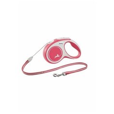 Поводок-рулетка Flexi New Comfort S Cord 5м до 12кг трос, красный