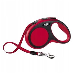 Flexi New Comfort XS Tape 3м до 12кг поводок-рулетка ремень, красный