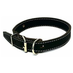 Ошейник кожаный двойной ширина 25 мм, обхват шеи от 43 до 51 см Lion