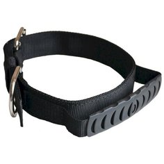 Ошейник ZOOEXPRESS капроновый 40 мм, с ручкой, длина до 65 см, черный