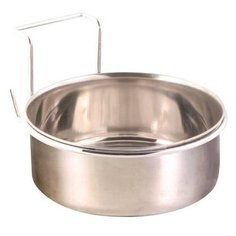 Миска Trixie для птиц, металл, с крепежом, подвесная, 0,2 л 7,5 см