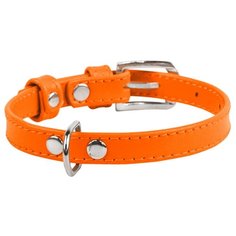 Ошейник COLLAR Glamour без украшений оранжевый 9 мм х 18-21 см