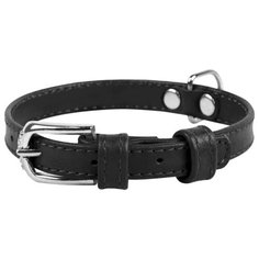 Ошейник COLLAR Glamour без украшений черный 9 мм х 18-21 см