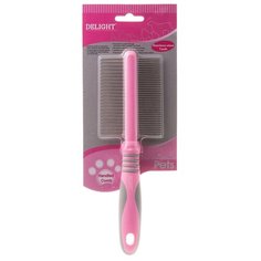 Расческа DeLIGHT ROSE "с кольцами" двухсторонняя