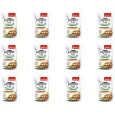 Корм консервированный для кошек GOURMET Natural, индейка с горошком, 75 г, В комплекте 12 шт.