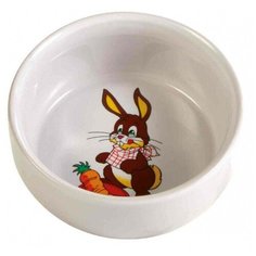 Миска TRIXIE для кролика 0,3 л 11,5 см, керамика с рисунком