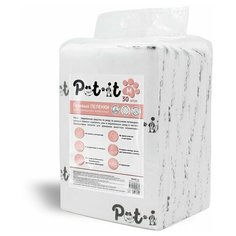 Пеленки Pet-it гелевые с угловыми стикерами, белые, размер L 60х90, 30 шт