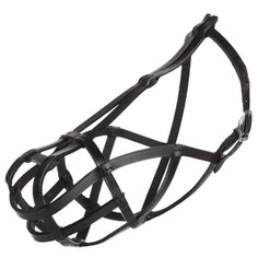 Намордник TRIXIE, размер XL 29/24 см, кожа, черный