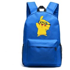 Рюкзак Пикачу в очках (Pokemon) синий №7 Noname