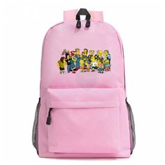 Рюкзак Персонажи Симпсонов (The Simpsons) розовый №6 Noname