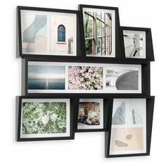 Мультирамка настенная edge черная, Umbra, черный, арт: 1005423-040 1005423-040