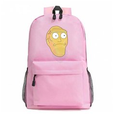 Рюкзак Большая голова (Rick and Morty) розовый №9 Noname