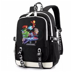 Рюкзак Мстители (Avengers) черный с USB-портом №10 Noname