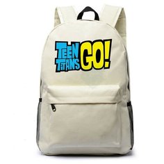 Рюкзак с логотипом "Юные титаны" (Teen Titans GO) белый №1 Noname