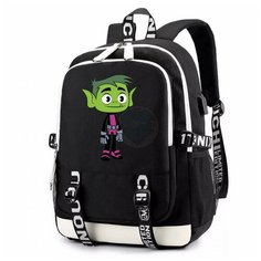 Рюкзак Бист Бой (Teen Titans GO) черный с USB-портом №4 Noname