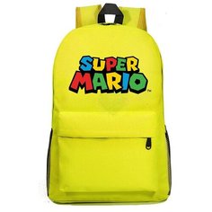 Рюкзак с логотипом Марио (Mario) желтый №2 Noname