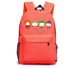 Рюкзак Малыши Стэн, Кайл, Эрик и Кенни (South Park) оранжевый №8 Noname